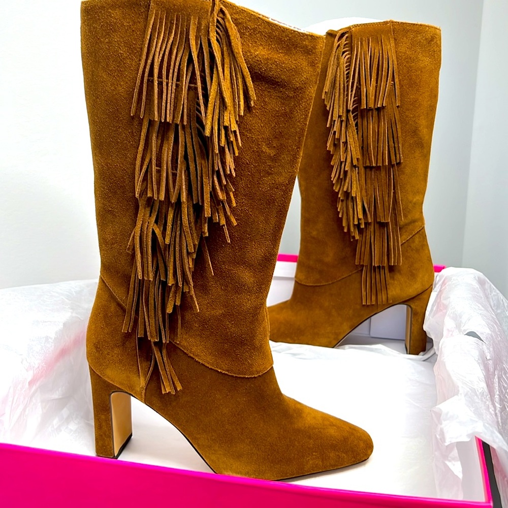 Vince Camuto VC-Sterla boots in Vintage Brown Verona, size 8 1/2
